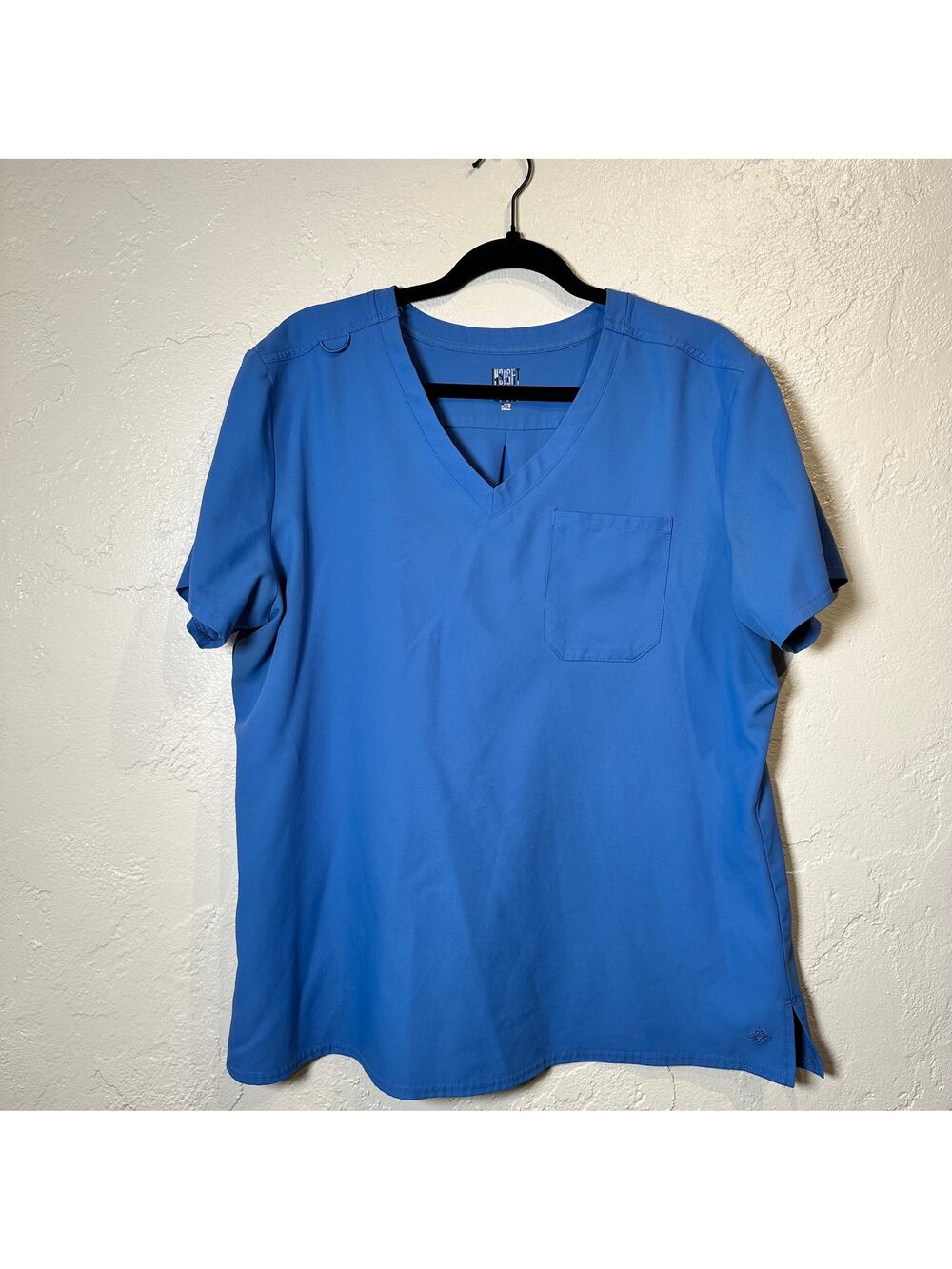 Medcouture Scrub Top Size XL Blue Nurse Dr Medical Professional